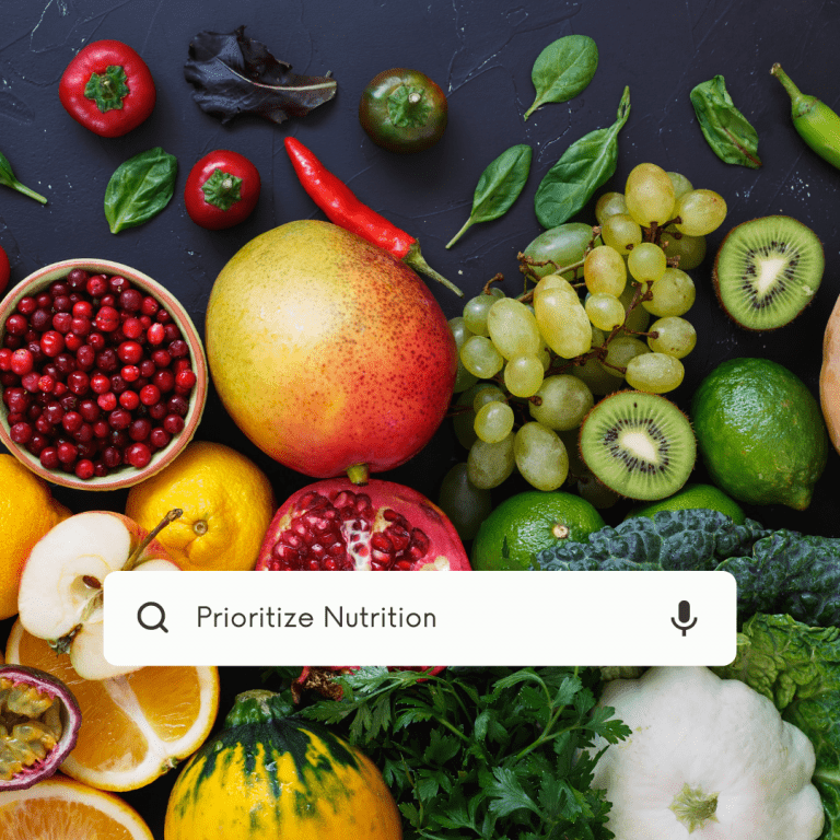 Prioritize Nutrition
