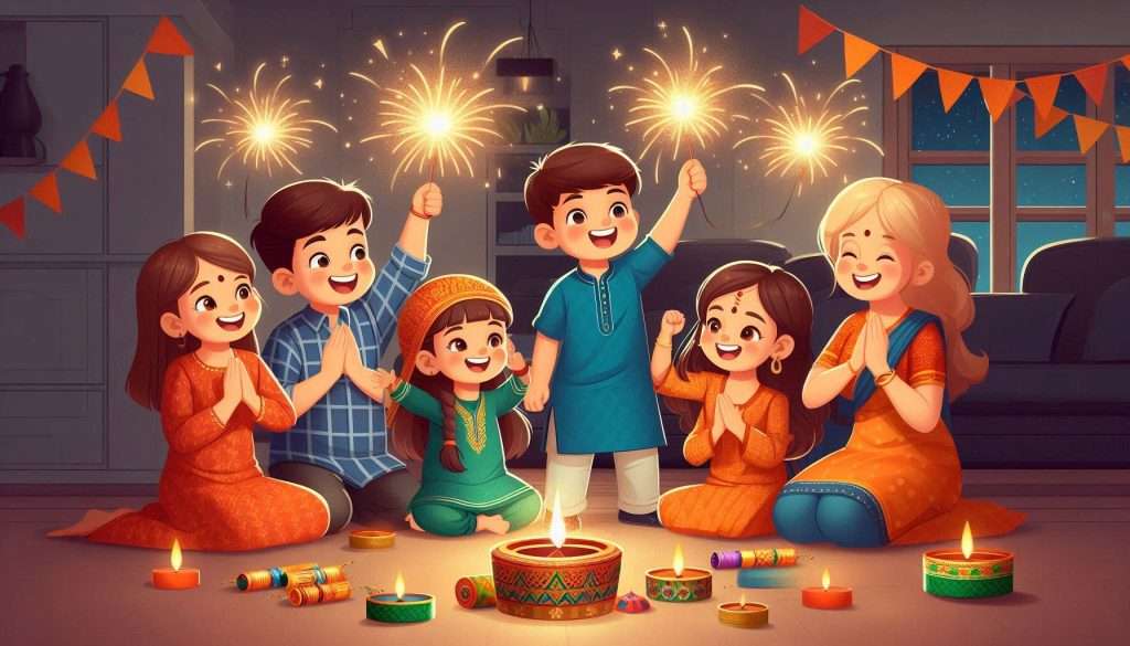 Friends and Family Celebrating Diwali