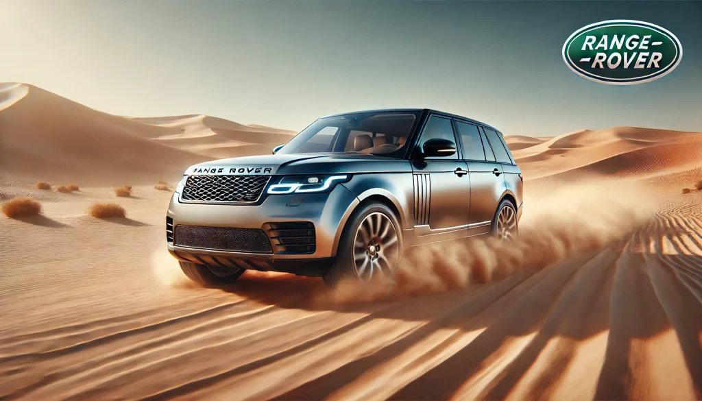 Range Rover SUV in desert