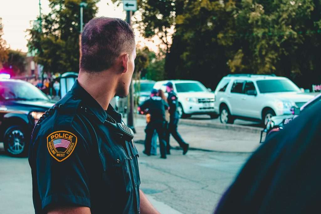 Man Wearing Black Police Officer Uniform