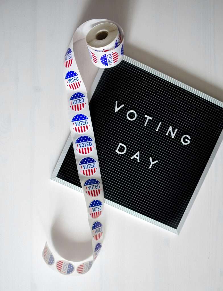 White and Grey Voting Day Sign US voting day