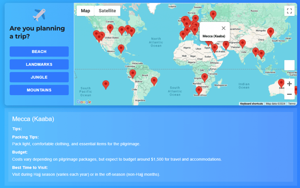 WeBlogTrips Travel Tips Tool