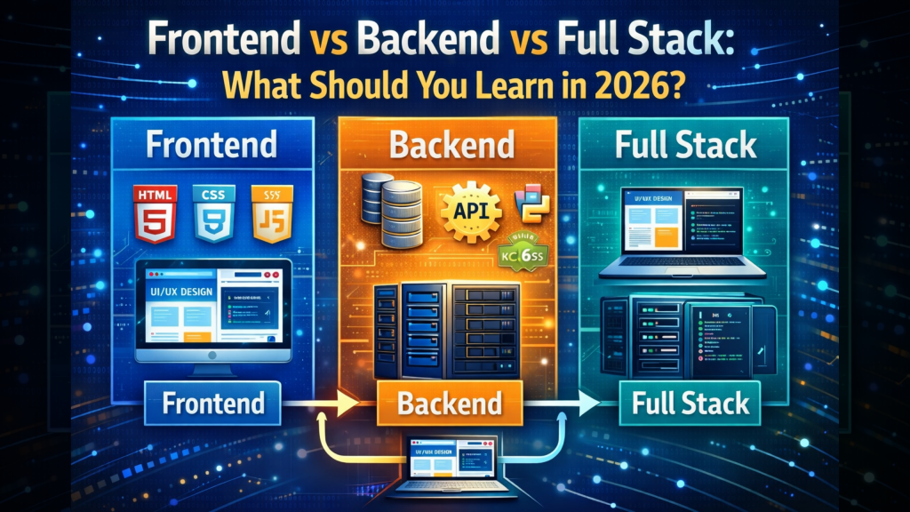 Frontend vs Backend vs Full Stack What Should You Learn in 2026