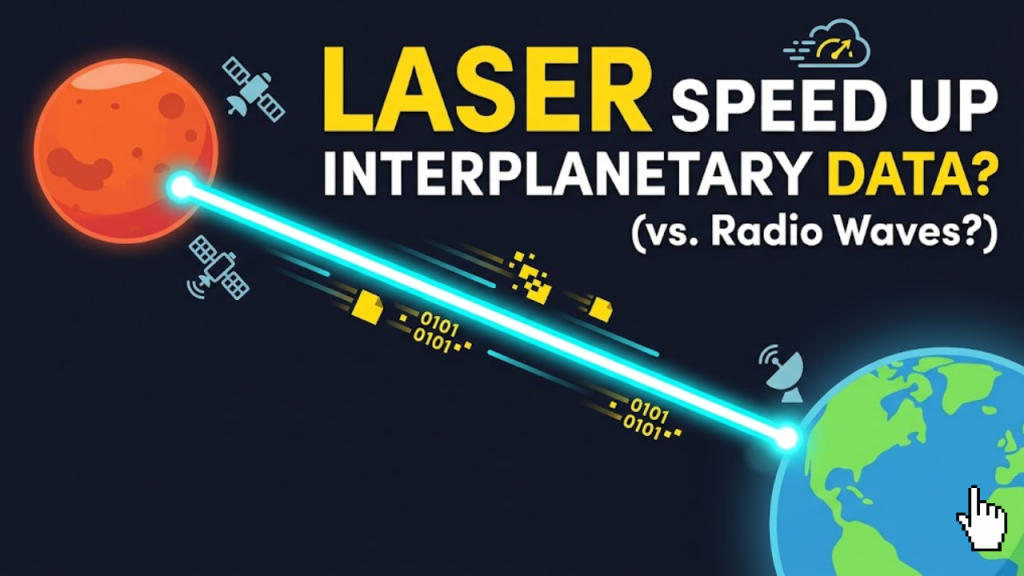 Can Laser Communication in Space Speed Up Interplanetary Data?