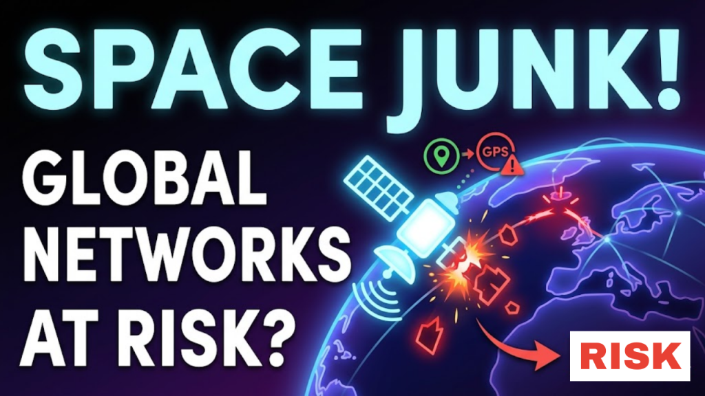 Space junk risks 2026, Kessler Syndrome status, orbital debris GPS threat, satellite collision risk, space traffic management, CRASH Clock 2026, LEO congestion, satellite communication security.